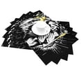 thumbnail image 2 of XMXT 4 Pcs PVC Woven Placemats, Tiger Animal Black Prints Stain Resistant Anti-Skid Place Mats for Dining Table, 12 x 18 inches, 2 of 6