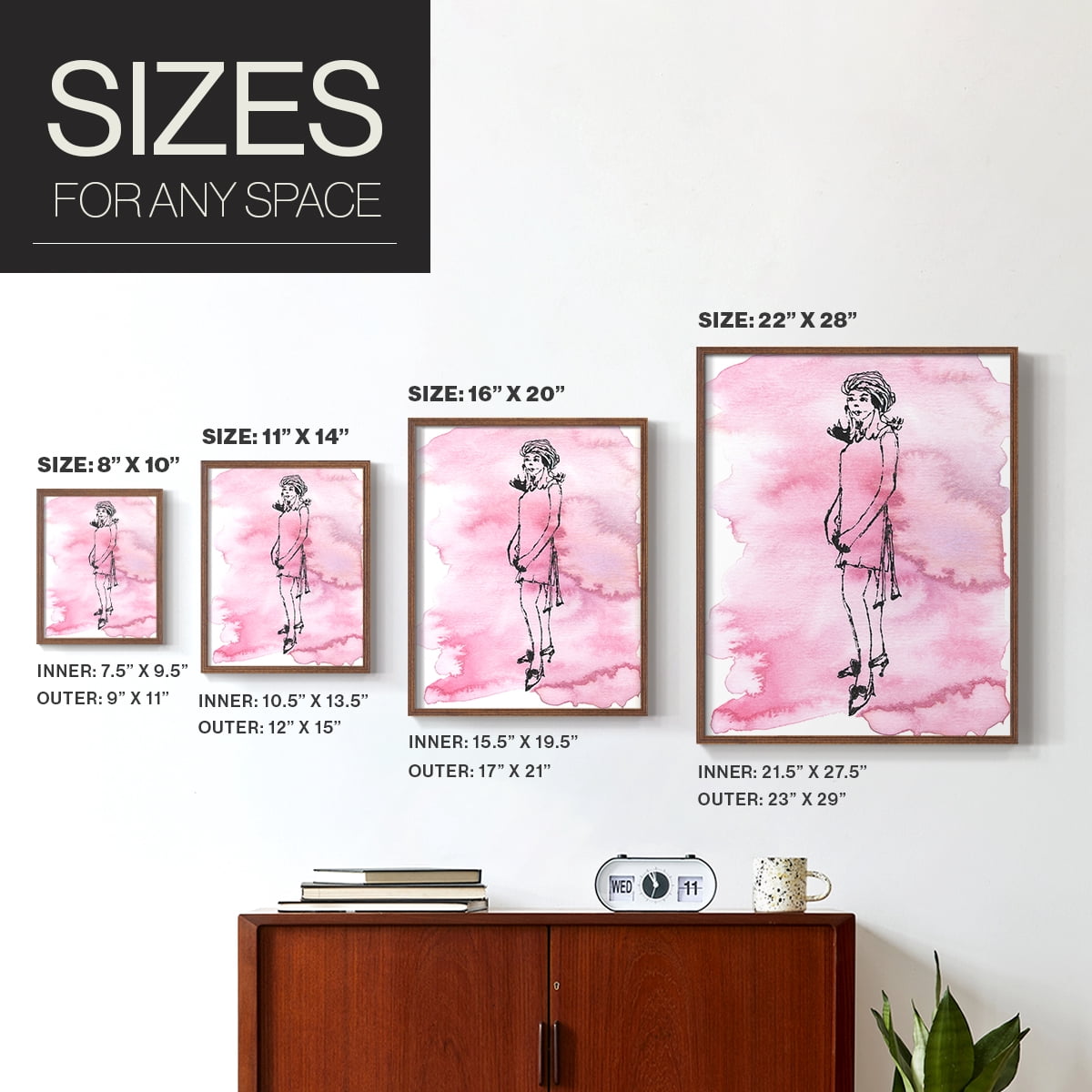 60's Fab II in Paper Solid Wood 8 x 10 Framed Print