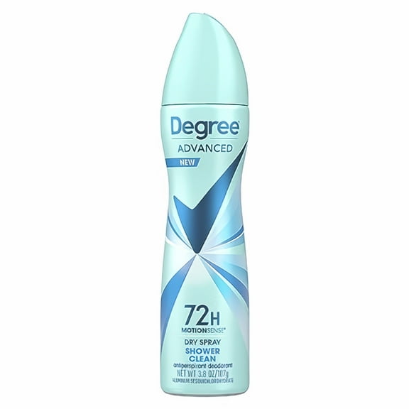 Degree Advanced Spray Antiperspirant Deodorant Shower Clean 3.8 oz (Pack of 5)