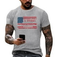 thumbnail image 5 of GIPQJK T Shirts for Men Plus Size American Flag Print Crewneck Short Sleeve Graphic Tops Big and Tall Patriotic T-Shirts Usa Flag T Shirts Tops,Light Gray 3XL, 5 of 5