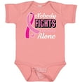 thumbnail image 3 of Inktastic Breast Cancer Awareness Nobody Fights Alone Pink Ribbon Boys or Girls Baby Bodysuit, 3 of 5