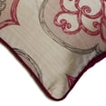 thumbnail image 2 of Euro Pillow Covers, Burgundy 26"x26" (65x65 cm) Throw Pillow Covers, Jacquard Silk Throw Pillows For Couch, Damask Pattern Victorian Style - Berry Damask Galore, 2 of 7