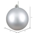thumbnail image 2 of Vickerman 2.75" Christmas Ornament Ball, Silver Matte Finish, Shatterproof Plastic, UV Resistant, Holiday Christmas Tree Decoration, 12 Pack, 2 of 4