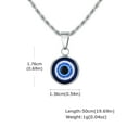 thumbnail image 3 of VNOX Evil Eye Necklaces Blue Turkish Glass Leather Rope Alloy Beads Chain Evil Eye Necklace Nazar Amulet Lucky Protection Chockers Third Eye Chocker for Women Men, 3 of 7