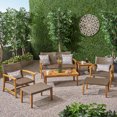 thumbnail image 2 of Noble House Hampton Outdoor 7 Piece  Wicker Chat Set  Mocha, 2 of 8