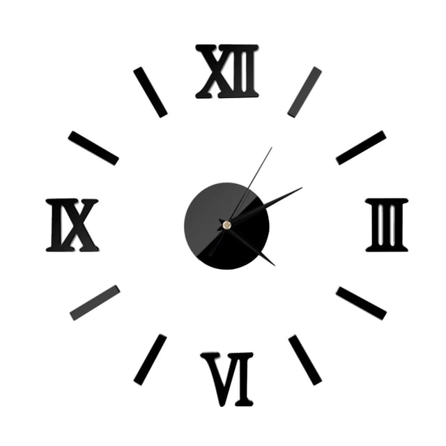 Reloj Sin Marco Estilo Europeo Del Norte Números Romanos Acrílico Reloj De Pared Pegatina Montado En La Pared Reloj De Moda Decoración Para El Hogar Advancent HA017085-00