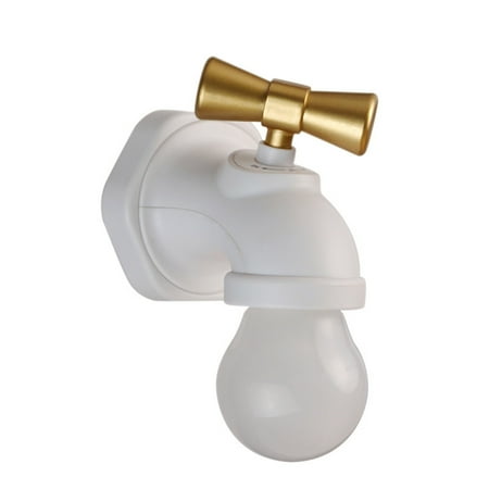 

ZFWDUNSA LED Inductive Faucet Nightlight USB Charging Faucet Lamp with Voice Control Eye Voice Control Lamp Induction Wall Lamp Features for Bedroom Corridor Courtyard