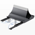 thumbnail image 3 of Foldable Desk Stand Vertical Laptop Holder Creativity Dock Diy For Pc Computer Grey, 3 of 5