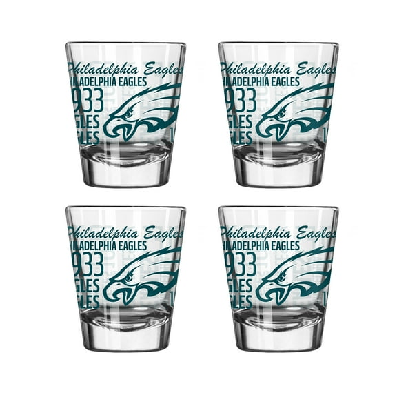Logo Brands Philadelphia Eagles 4-Pack 2oz. Shot Glass Set