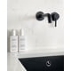 thumbnail image 4 of Esatto Grifo monomando con maneral negro a muro para lavabo o tarja GB-052, 4 of 7