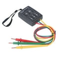 thumbnail image 4 of ZOUSSIQI Phase Rotation Meter 5 LED Indicator No Battery Design 3 Test Leads 3 Phase Sequence Rotation Tester 60V to 600V AC JU316-17971, 4 of 13