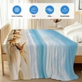 thumbnail image 4 of Beach Coastal Cooling Blanket,Lightweight Breathable Summer Throw Blanket with Double Sided Cold Effect,Summer Seaside Shell Starfish Nautical Picnic Blankets Bed Sheet for Hot Sleepers 50"x60", 4 of 8