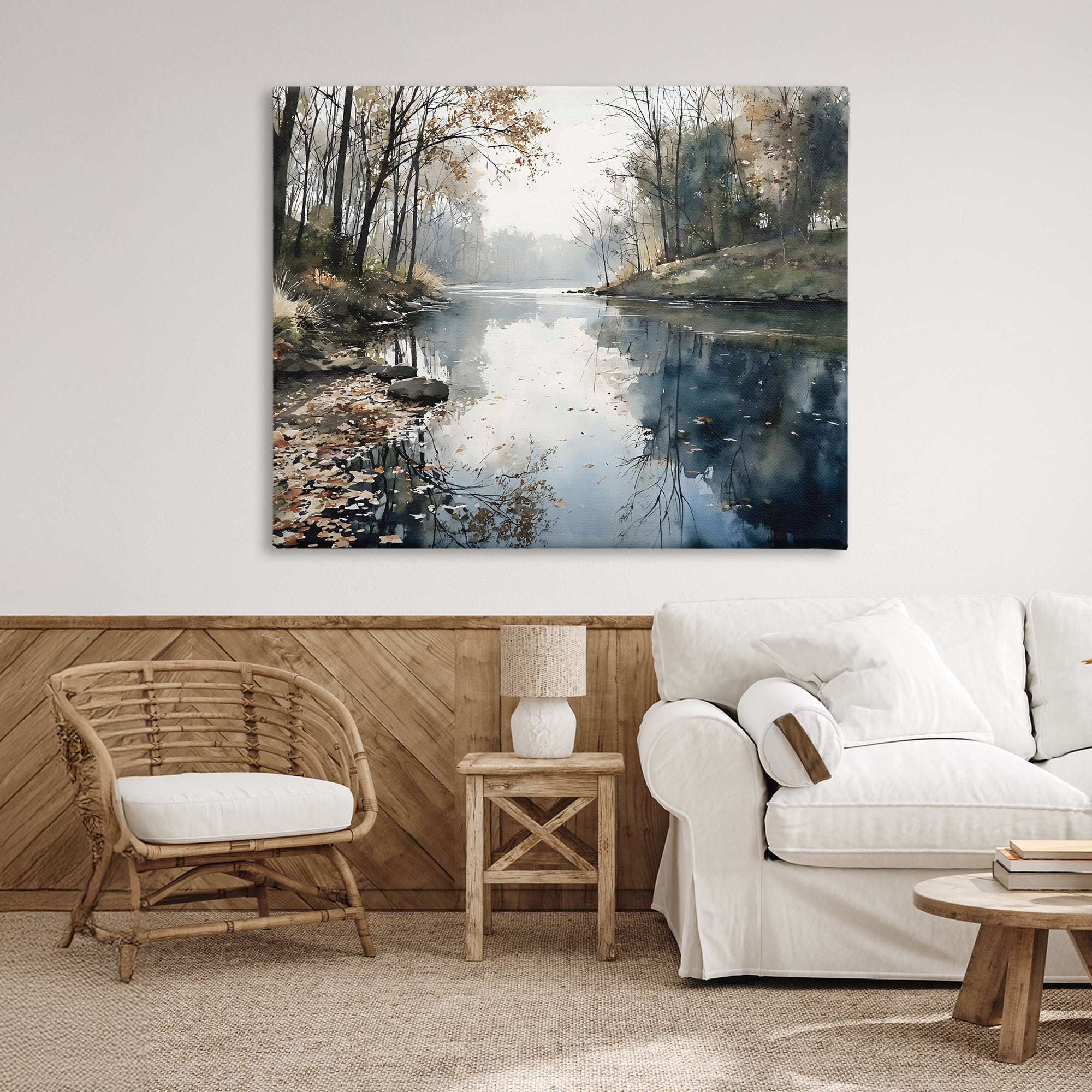 Stupell Industries Fall Lake Reflection Canvas Wall Art, design by Franklyn Gregory