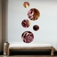 thumbnail image 3 of Designart "Pink And Gold Glam Flowers II" Floral Metal Wall Art Set of 5 Piece, 3 of 5