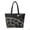 Black Cat Print, variant on Tutolipy Green Christmas Snowman Print Quilted Tote Bag for Women Large Capacity Zipper Closure Multi Pocket Shoulder Handbag for Festival Holiday Shopping Travel