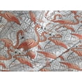 thumbnail image 3 of Ambesonne Flamingo Quilted Coverlet 2 Pcs, Wild Palm Leaves Exotics, Twin Size, Salmon White, 3 of 4