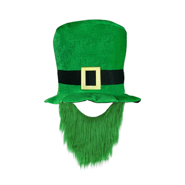 Sombrero de disfraz Zulema San Patricio con barba Rectangular