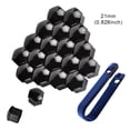 thumbnail image 4 of Sidaley 20 piezas de pernos de rueda de coche, cubierta de cabeza, tapa de tuerca de cubo de neumático de Metal, decoración portátil para Vehículos, repuestos y accesorios Mis Negro 21 mm, 4 of 6