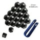 thumbnail image 5 of Kenally 20 piezas de pernos de rueda de coche, cubierta de cabeza, tapa de tuerca de cubo de neumático de Metal, decoración portátil para Vehículos, repuestos y accesorios Mis Negro 21 mm, 5 of 6