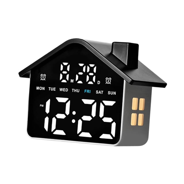 Reloj despertador digital, reloj de mesa moderno para habitación infantil, dormitorio u oficina. luz blanca