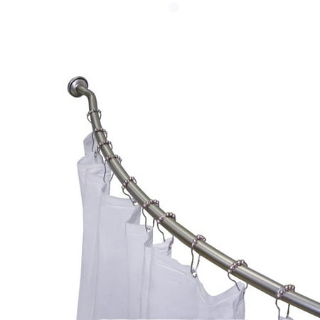 Elegant Home Fashions 72 Adjule Curved Fixed Shower Curtain This On Opens A Dialog That Displays Additional Images For With The Option To Zoom In Or Out