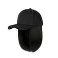thumbnail image 3 of Synthetic Hat with Wigs Short Straight Bob Wig Baseball Resistant Wig] Cap H7U8, 3 of 8