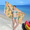 thumbnail image 7 of Dreamtimes Cactus Beach Towel Quick Dry Absorbent Bath Towels Sandproof Lightweight Towel for Gym Yoga Sports Swimming- 30x60in, 7 of 7