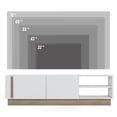 thumbnail image 2 of MinimaDecor Camillo TV Stand for TVs up to 70", Wood, White & Oak Finish, 2 of 7