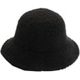 thumbnail image 4 of CoCopeaunts Ladies Bucket Hat Autumn Winter Lambswool Velvet Fisherman Hats Simple Solid Color Casual All-Match Bucket Caps, 4 of 8