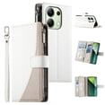 thumbnail image 1 of Funda cartera GANGXUN para Xiaomi Redmi Note 13 4G , cuero PU con tarjetero, cremallera, correa de mano, soporte y protección 1245°, 1 of 6