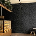 thumbnail image 5 of S4Sassy 3D Stone Tile Texture Tile Wallpaper- Commercial Space Wall Covering, 25" X 240" Self-Adhesive Textured Vinyl Wallpaper, Decorative Wallwrap, Diy Wall Covering For Retail, Office Spaces- Gray, 5 of 8