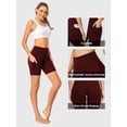 thumbnail image 4 of TRYSIL Women's Biker Shorts Inseam 8" High Waist Yoga pants Workout Gym Running Volleyball Spandex Shorts with Pockets, 4 of 7