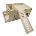 thumbnail image 1 of Casa de madera para cobayas, casita de juegos, hábitat decorativo, refugio interior resistente para cobayas enanas. Hervidor sin alfombrilla, 1 of 9