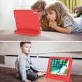 thumbnail image 4 of AVAWO Kids Case for iPad 9.7 2017/2018 & iPad Air 2 - with Screen Protector, Light Weight Shock Proof Handle Stand Kids Case for 9.7-inch iPad 5th & 6th Gen, iPad Air 1 & iPad Air 2 - Red, 4 of 10