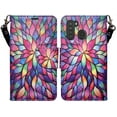 thumbnail image 2 of Galaxy A21 Case Leather Flip Pouch Holster Wallet Case Cover Folio [Kickstand] Cute Girls Women Phone Case For Galaxy A21 - Rainbow, 2 of 6