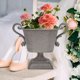 thumbnail image 2 of Maceta de hierro, maceta vintage, maceta de metal, maceta, florero, maceta, soporte para flores, 2 of 7