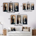 thumbnail image 4 of Designart "Futuristic Fashion Sci-Fi Woman Portrait II" Surrealism Framed Wall Art Set Of 3 - Blue Transitional Frame Canvas Set For Living Room Decor, 4 of 6