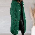 thumbnail image 2 of Women‘s Long Large Classic Cardigans Cable Knit Hood Sweater Oversized Button Duster Coat with Pocket 2024,zagreen,L, 2 of 5