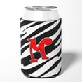 thumbnail image 2 of Letter M Initial Monogram - Zebra Red Can or Bottle Hugger, 2 of 5