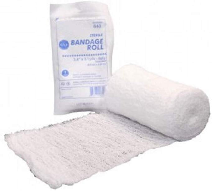 Pack of 100 Gauze Bandage Rolls 4.5" x 4.1 yds. FluffDried 100 Cotton Gauze for Wound Care. 6