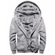 thumbnail image 1 of UKAP Mens Winter Workout Colorblock Fleece Hoodie Outwear Full Zip Warm Grueso Forrado Abrigos Chaquetas de manga larga resistentes al viento, 1 of 2