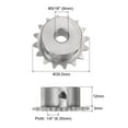 thumbnail image 2 of Uxcell 2pcs Sprocket Type B Hub 8mm Bore, 1/4-Inch Pitch, 16 Teeth Stainless Steel Single Strand Roller Sprocket, 2 of 5
