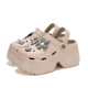 thumbnail image 1 of Sandalias de plataforma para Mujer, zuecos de cuña con suela gruesa, Punta cerrada, antideslizantes, para exteriores, 2024, 1 of 5