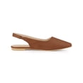thumbnail image 3 of BLISSFUL STEP Women's Shoes Slingback Pointed Toe Flat Shoes Brown 10, 3 of 7