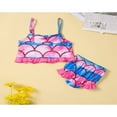 thumbnail image 3 of Toddler Baby Girls 2Pcs Bikini Set Sleeveless Tops + Ruffles bottom Swimwear Suit, 3 of 7