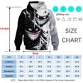 thumbnail image 5 of Rebaike Yin Yang Inspired Hoodie for Men Women, Black White Duality Monster Grin Graphic Pullover, Creepy Smile Gothic Streetwear Sweatshirt, Light and Dark Abstract Hooded Top ﻿, 5 of 8