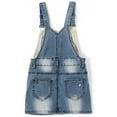 thumbnail image 2 of KIDSCOOL SPACE Baby Little Girls Skirt,Ripped Soft Strechy Denim Girls Summer Overalls Dress,Light Blue,3-4 Years, 2 of 6
