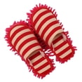 thumbnail image 4 of 1 Pair Chenille Cleaning Slippers Cover Lazy Person Floor Shoes Mop Creative Slippers Shape Floor Mop Multi-function Floor Cleaning Shoe Covers for Home Use (Red Size L), 4 of 6