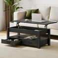 thumbnail image 4 of Greenstell Table Basse à Plateau Relevable avec 2 Tiroirs, 39 Pouces de Large, Noir, 4 of 8