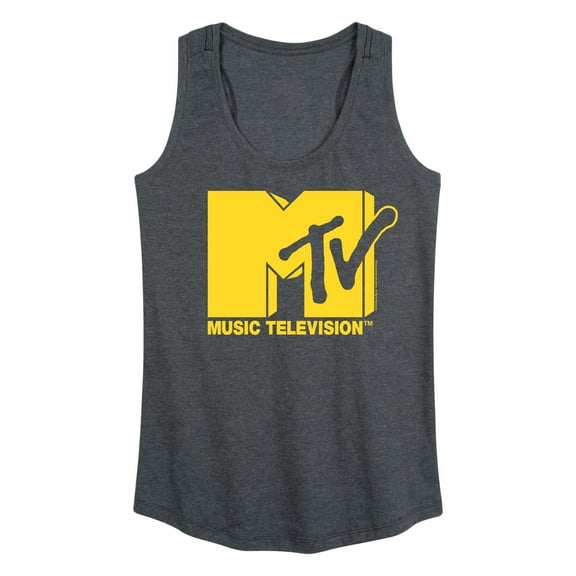MTV - Classic Yellow MTV Logo - Women's Racerback Tank Top